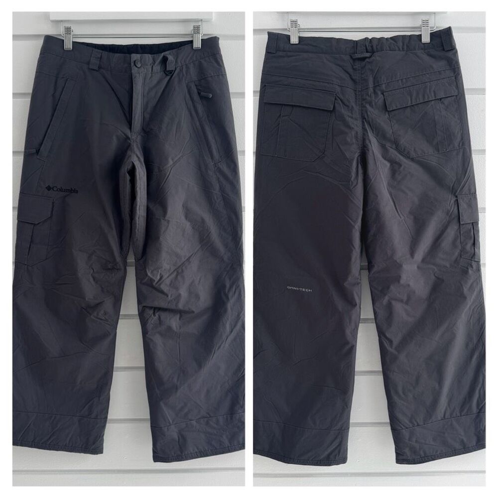 Columbia Omnishield Dark Grey Youth Cargo Ski Snow Pants Size 14/16 NWOT